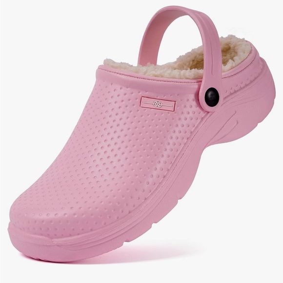 Shoes - Pink Women's Lined Clogs Winter Waterproof Slippers Slip On. Sz 8.5